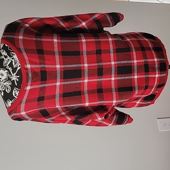 Plaid sweater top - Picture 3 of 6